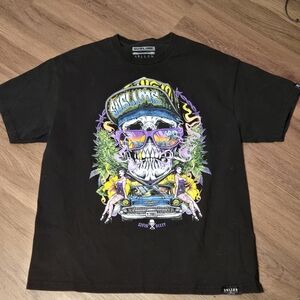 Sullen Black Graphic Tee with Vibrant Design